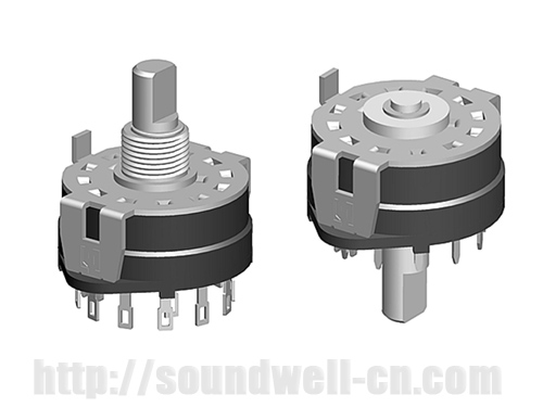 RS25 Metal Shaft Rotary Route Switch